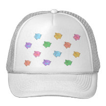 Modelo en colores pastel del cerdo gorro