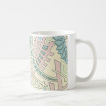 modelo en colores pastel elegante del extracto del taza