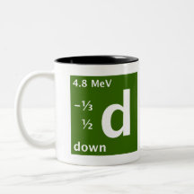 Modelo estándar (abajo quark) taza