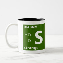 Modelo estándar (quark extraño) taza de café