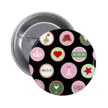 Modelo femenino del amor rosado de París Pin
