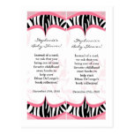 Modelo femenino del estampado de zebra de la marip postales