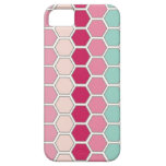 Modelo femenino del panal en colores pastel abstra iPhone 5 cobertura
