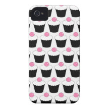 Modelo femenino lindo del foodie de la magdalena d iPhone 4 funda