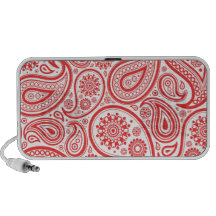 Modelo floral blanco rojo de Paisley Sistema Altavoz