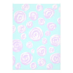 Modelo floral bonito de la lila y de la turquesa comunicado personalizado