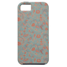 Modelo floral de la materia textil iPhone 5 Case-Mate cárcasas