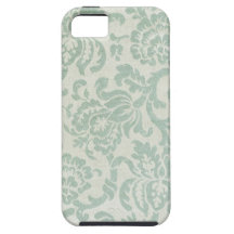 Modelo floral de la materia textil iPhone 5 Case-Mate cobertura