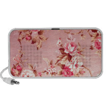 Modelo floral de los años 50 rosados laptop altavoces