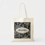 Modelo floral del cordón del vintage adornado negr bolsas de mano