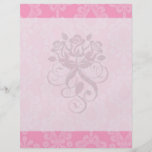 modelo floral del damasco del rosa en colores past tarjeton
