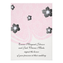 modelo floral del damasco del rosa en colores past invitaciones personales 