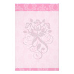 modelo floral del damasco del rosa en colores past papeleria de diseño