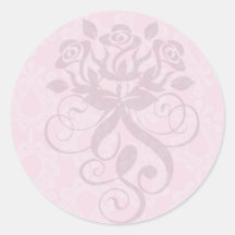 modelo floral del damasco del rosa en colores past etiqueta