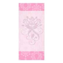 modelo floral del damasco del rosa en colores past tarjetas publicitarias