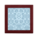 Modelo floral del verde azul del nouveau del arte  caja de recuerdo