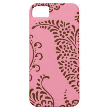 Modelo floral femenino de la alheña de Paisley del iPhone 5 Funda