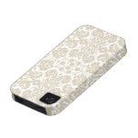 Modelo floral francés del nouveau del arte del vin Case-Mate iPhone 4 funda