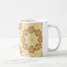 modelo floreciente del nouveau del arte de las flo tazas de café