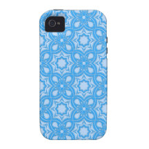 Modelo geométrico azul vibe iPhone 4 funda