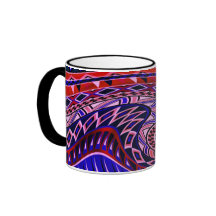 Modelo geométrico colorido taza