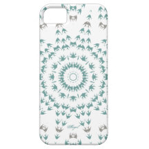 Modelo geométrico de Rosetta del pájaro del trago  iPhone 5 Case-Mate Cárcasas
