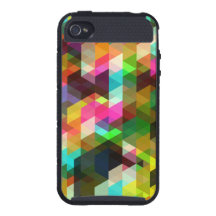 Modelo geométrico fresco abstracto del vector iPhone 4 funda