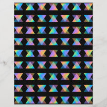Modelo geométrico multicolor en negro tarjeta publicitaria