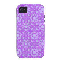 Modelo geométrico púrpura iPhone 4 fundas