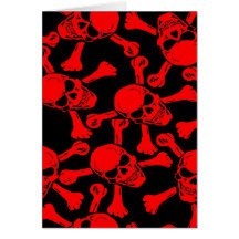 MODELO GÓTICO DE LA BANDERA PIRATA DE LOS CRÁNEOS TARJETAS