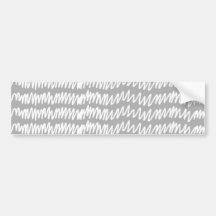 Modelo gris claro y blanco del squiggle pegatina de parachoque