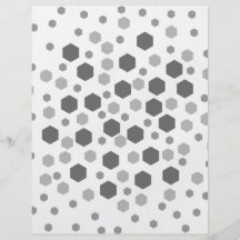 Modelo gris de los hexágonos tarjeton