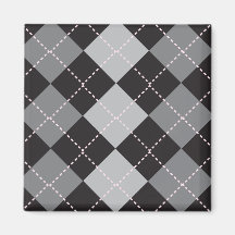Modelo gris negro de Argyle Imanes De Nevera
