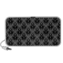Modelo gris negro y profundo del damasco notebook altavoces