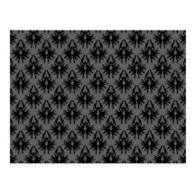 Modelo gris negro y profundo del damasco tarjetas postales