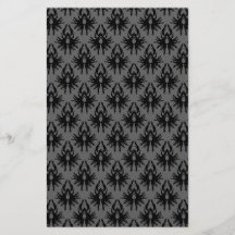 Modelo gris negro y profundo del damasco tarjetón