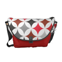 Modelo gris rojo geométrico moderno bolsa de mensajeria 