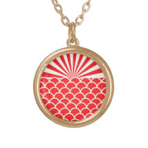 Modelo inspirado japonés del sol naciente rojo colgante