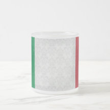 Modelo italiano del damasco de la bandera taza