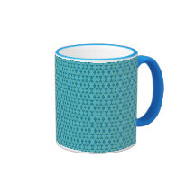 Modelo lindo de la aguamarina taza de café