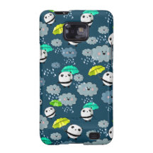 Modelo lindo de los osos de panda galaxy s2 fundas