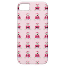 Modelo lindo de los osos de peluche del navidad 80 iPhone 5 Case-Mate cobertura
