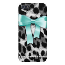 Modelo lindo del arco azul del negro de la cubiert fundas iphone