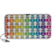 Modelo lindo del búho del arco iris mini altavoces