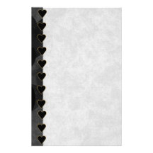 Modelo negro de los corazones  papeleria de diseño