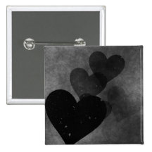 Modelo negro de los corazones pin