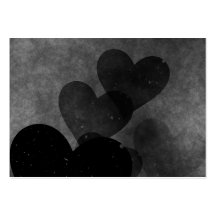 Modelo negro de los corazones plantillas de tarjetas personales