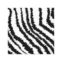Modelo negro del estampado de zebra lona envuelta para galerías