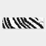 Modelo negro del estampado de zebra pegatina de parachoque