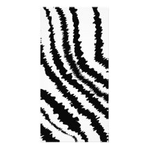 Modelo negro del estampado de zebra tarjeta fotográfica personalizada